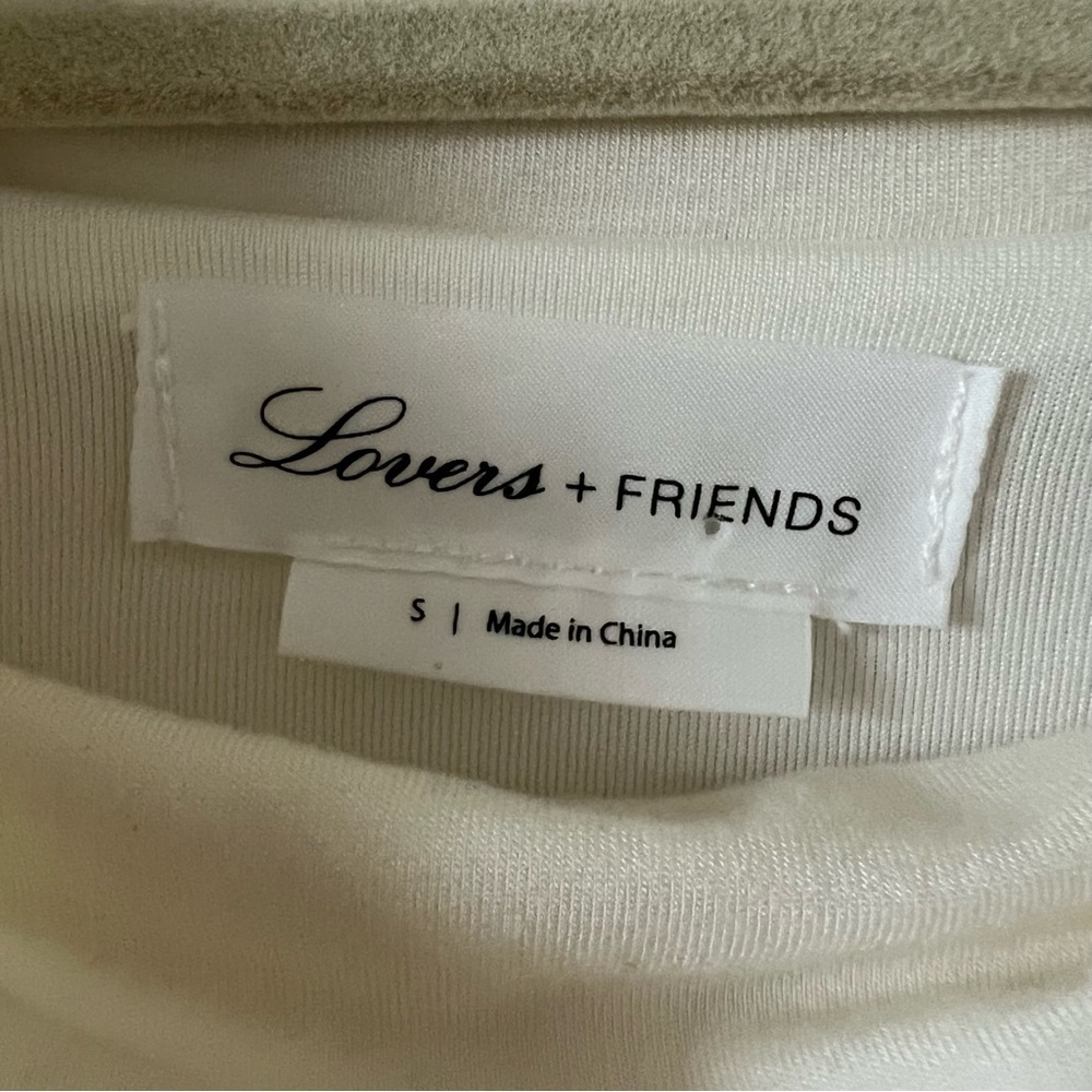 Lovers + Friends Ivana Ruched Mini Dress White Cowl Neck Long Sleeve Small - Picture 13 of 16